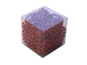 Śliczna girlanda/ koraliki CZERWONE 8m/5mm