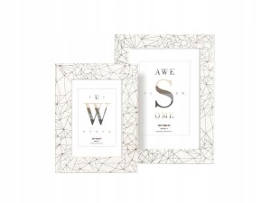 Ramka DIAMOND 15x21 cm | Biało/Czarna