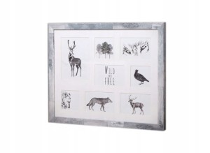 Ramka galeria BERGEN 41x51 cm | Szary przecierany