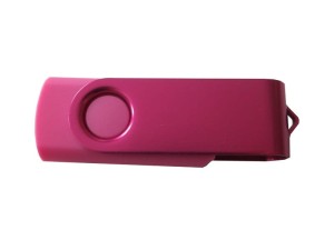 Pendrive Metalowy 16GB USB 2.0 | Różowy + grawer