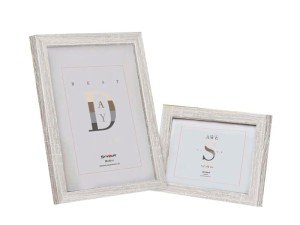 Ramka OSLO 15x21 cm | Biała przecierana