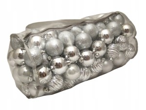 Bombki nietłukące SREBRNE 6cm |Torba 100szt