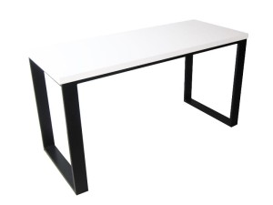 Biurko z metalowymi nogami 140x60cm | Białe