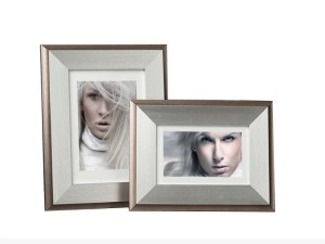 Ramka DALLAS 21x30 cm| Srebrny-Jasno brązowa