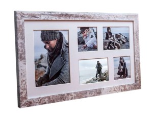 Ramka galeria NARVIK 27x51 cm | Biała Przecierana