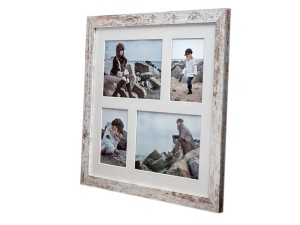 Ramka galeria NARVIK 39x39 cm | Biała Przecierana