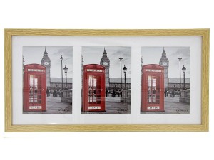 Ramka galeria na 3 zdjęcia 13x18 cm | Sosna