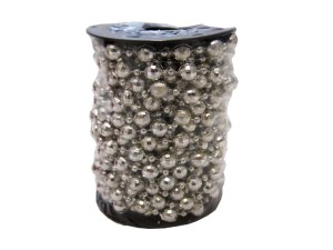 Śliczna girlanda/ koraliki SREBRNE 10m/10mm