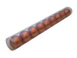 Bombki POMARAŃCZOWE brokatowe 6cm Tuba 9szt