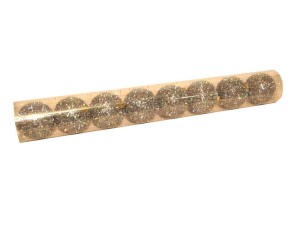 Bombki nietłukące SREBRNE Jeżyki 7cm | Tuba 8szt