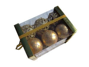 Bombki ZŁOTE 6cm | Ażurowe i matowe 12szt.