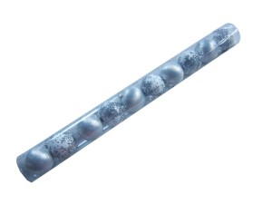 Bombki SREBRNE z płatkami 6cm Tuba 10szt
