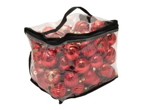 Bombki nietłukące CZERWONE 6cm | Torba 80szt