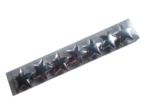 Bombki gwiazdki PASTELOWE RÓŻOWE 7,5cm 7szt.