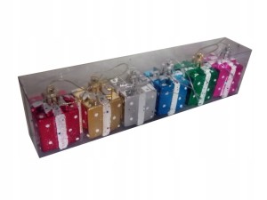 Bombki prezenty MULTICOLOR 4cm | Kostka 6szt