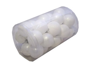 Bombki nietłukące BIAŁE 6cm | W tubie 25szt