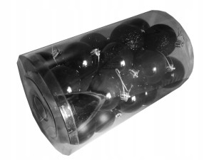 Bombki nietłukące CZARNE 6cm | W tubie 25szt
