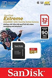 SanDisk 32GB microSDHC Extreme 90MB/s+adapter SD