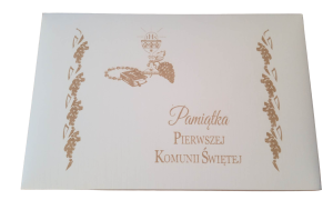 Pudełko KOPERTA etui na zdjęcia 15x21 Pamiątka Pierwszej Komunii Świętej 1