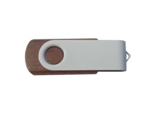 Pendrive Metalowy 32GB USB 3.0 | Orzech/Biały + grawer 