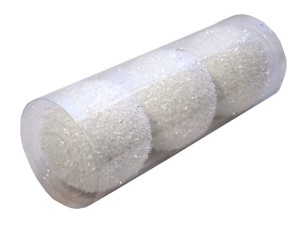 Bombki nietłukące BIAŁE Jeżyki 11cm Tuba 3szt
