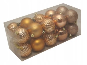 Bombki nietłukące Pomarańczowe 7cm | Kostka 20szt.