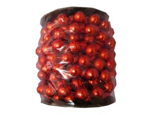 Śliczna girlanda/ koraliki CZERWONE 4m/12mm