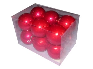 Bombki perłowe RÓŻOWE 5cm Kostka 12szt.
