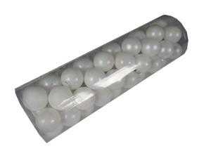 Bombki nietłukące BIAŁE 6cm. W tubie 50szt.